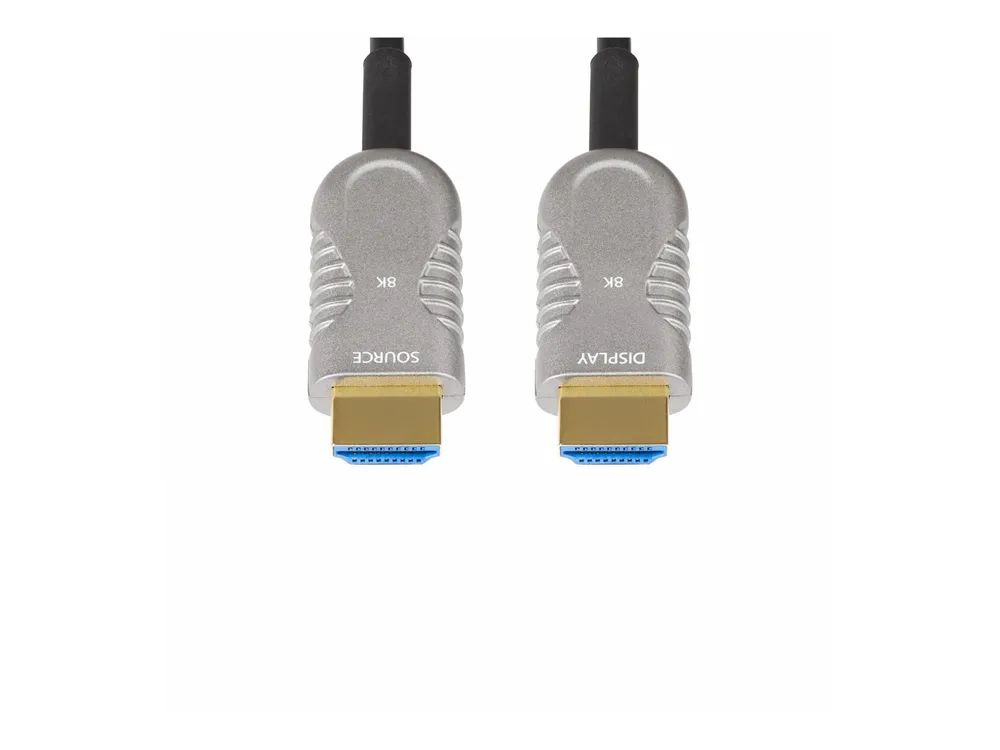 StarTech.com 9,1m Aktives Optisches HDMI Kabel(AOC), CMP, 8K HDMI 2.1 - Ultra High Speed - HDMI-Kabel - HDMI männlich zu HDMI männlich - 9.1 m - Hybrid Kupfer/Kohlefaser - Schwarz - Active Optical Cable (AOC)