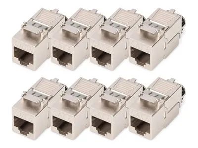 DIGITUS CAT 8.1 Keystone Modul, geschirmt, werkzeugfreier Montageanschluss - 8 Stk.