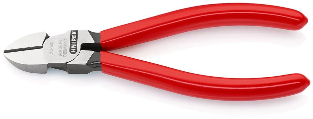 KNIPEX Seitenschneider mit Kunststoff überzogen schwarz atramentiert 140 mm