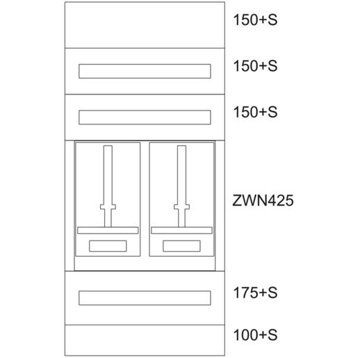 Eaton ZÄHLERVERTEILER-EINSATZ TIROL / EATON BPZ-MES-TN-600/12-2Z 137799