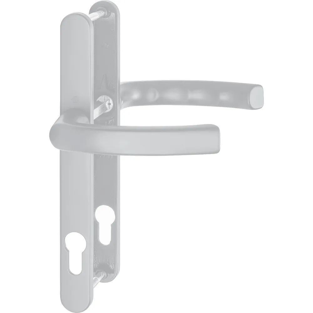 Hoppe Drückergarnitur LIÈGE - auf Schmalschild 24 mm, 67 - 72, silber eloxiert