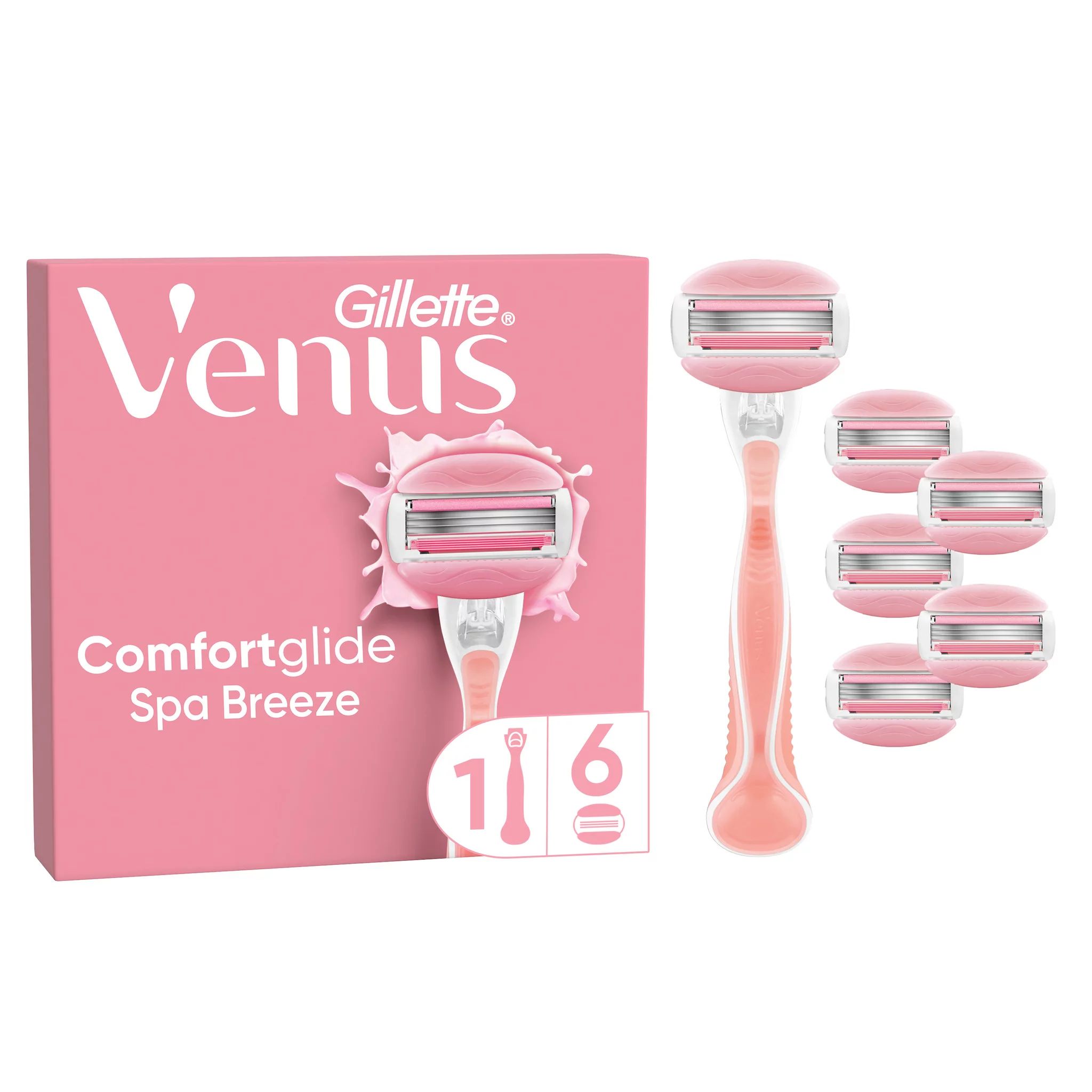 Gillette Venus Comfortglide Spa Breeze Systemklingen 6er + Handstück