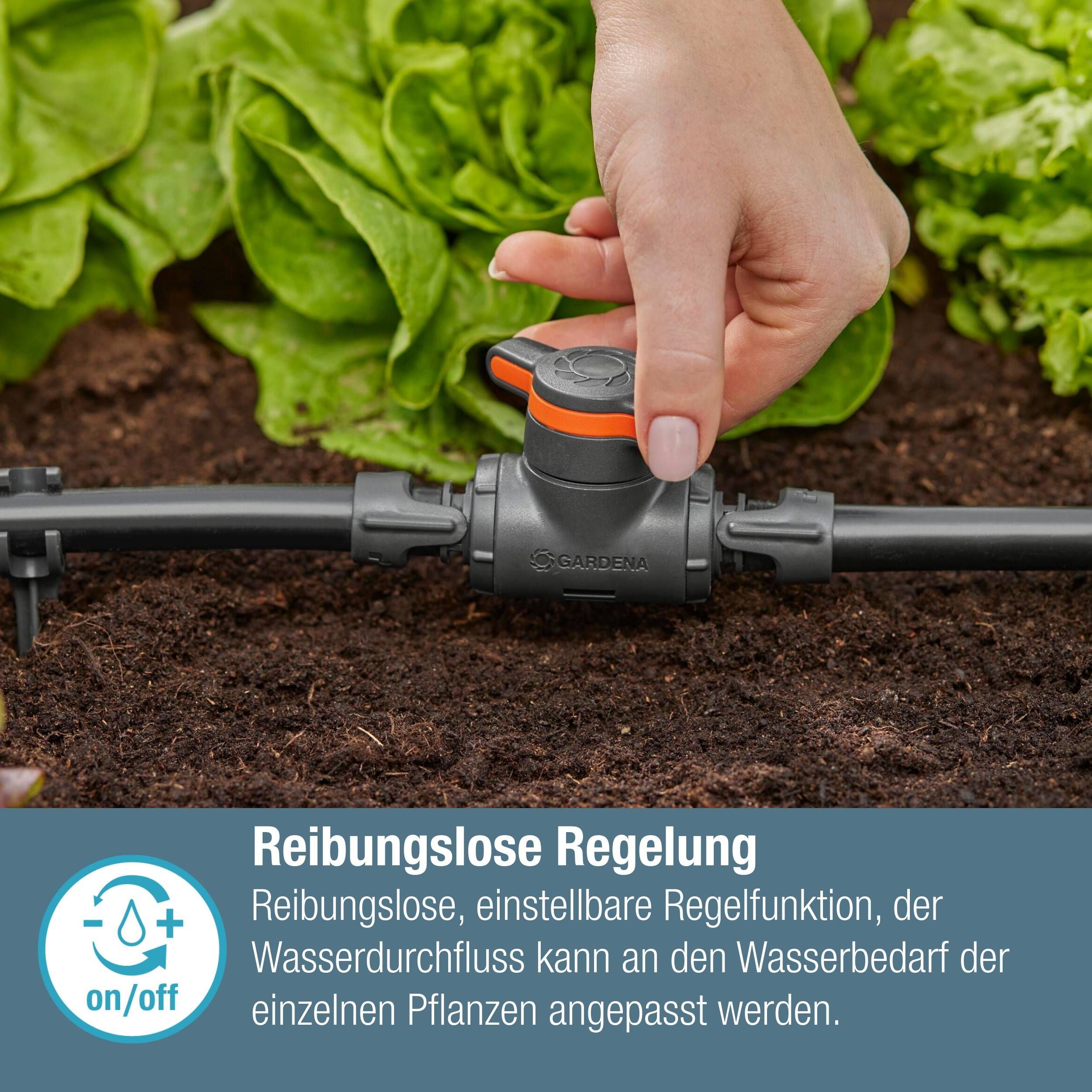 Gardena Micro-Drip-System Regulier-/Absperrventil 13 mm (1/2") - Inhalt: 1 Stück