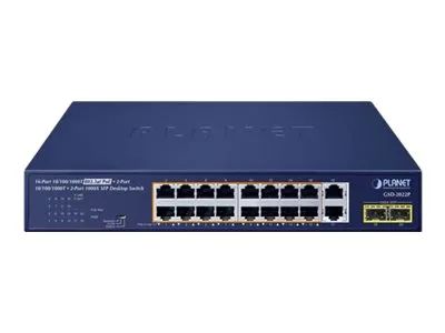 Planet GSD-2022P - Switch - unmanaged - 16 x 10/100/1000 (PoE+)