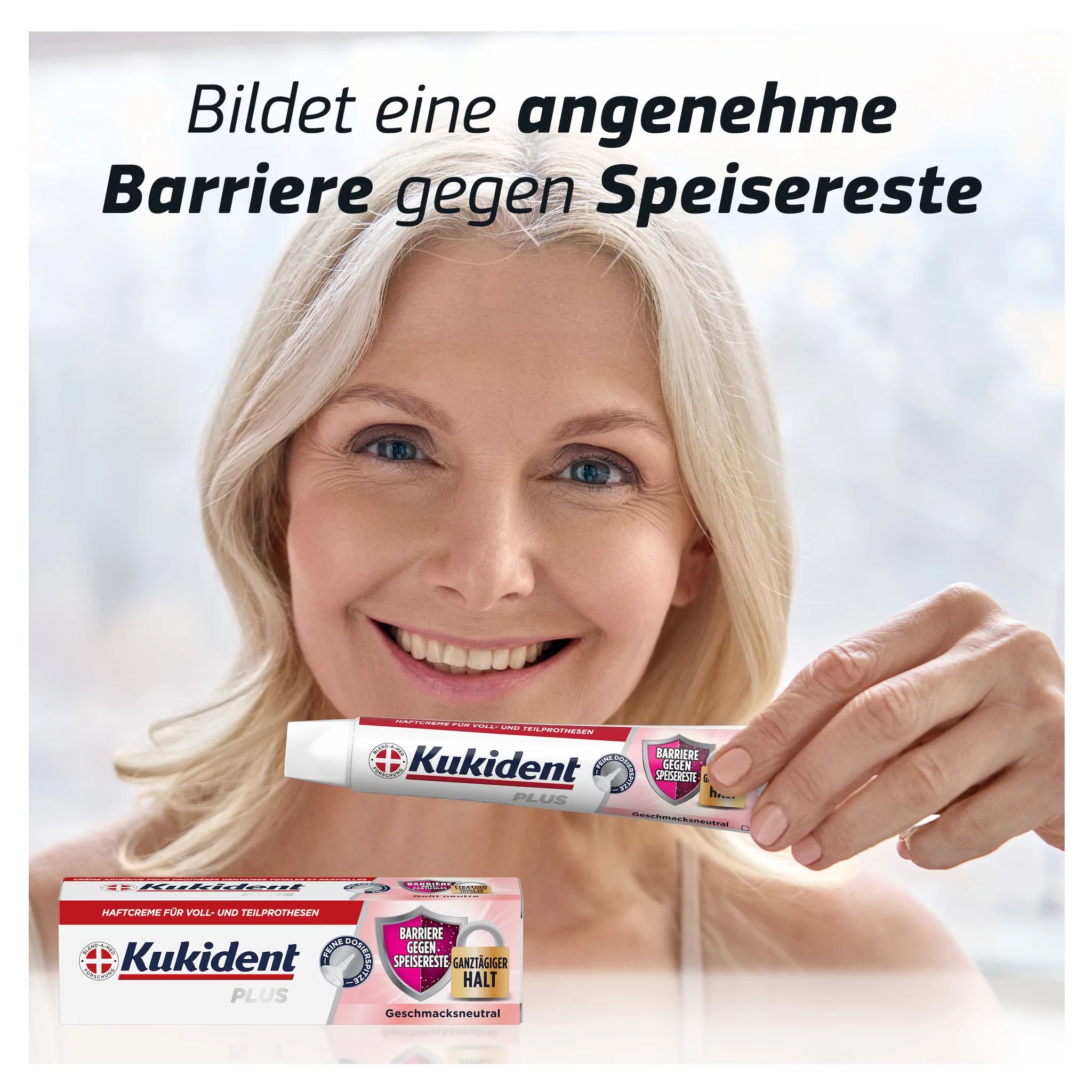 Kukident Plus Barriere gegen Speisereste Geschmacksneutral 40G