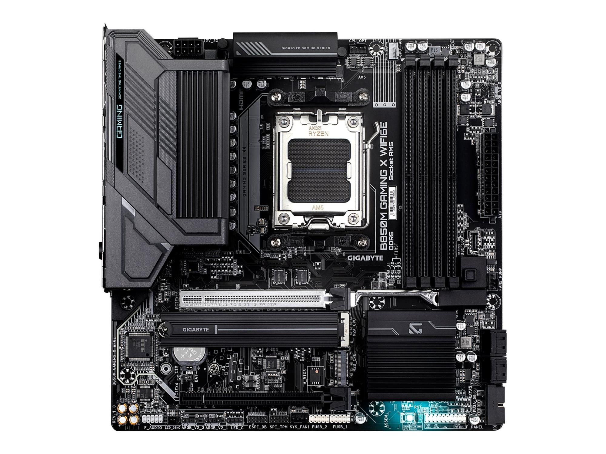 Gigabyte B850M GAMING X WIFI6E - Motherboard - micro ATX - Socket AM5 - AMD B850 Chipsatz - USB-C 3.2 Gen2, USB 3.2 Gen 2, USB 3.2 Gen 1 - Wi-Fi 6, 2.5 Gigabit LAN, Bluetooth - Onboard-Grafik (CPU erforderlich)