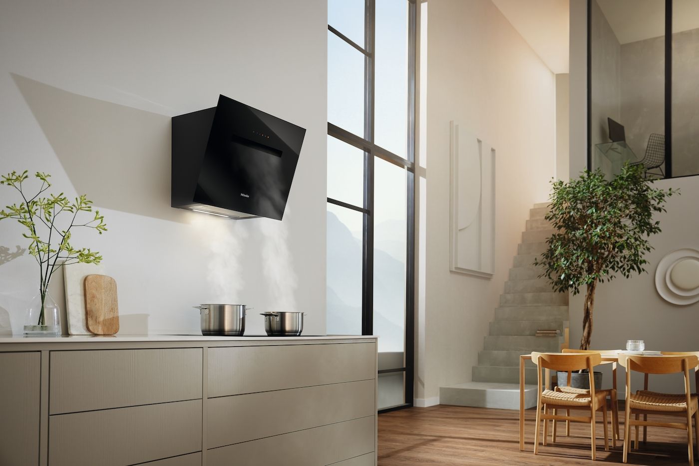 Miele Dunstabzugshaube DAH 1650 obsidianschwarz