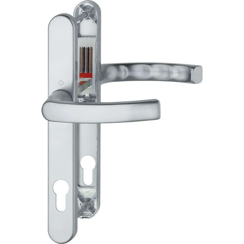 Hoppe Drückergarnitur LIÈGE - auf Schmalschild 30 mm, 72 - 82, silber eloxiert