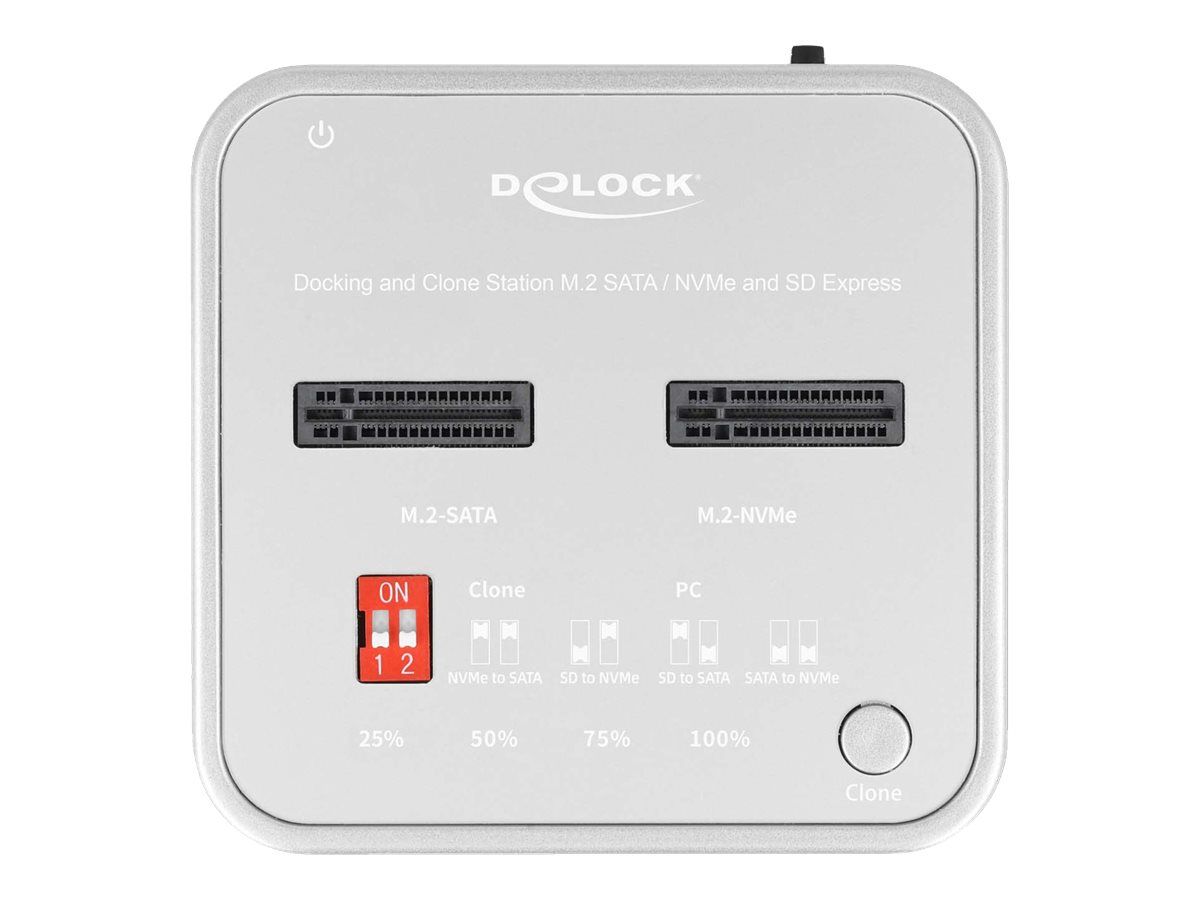 Delock SSD-Dockingstation Schächte: 2 - M.2 - M.2 NVMe Card - USB 3.2 (Gen 2)