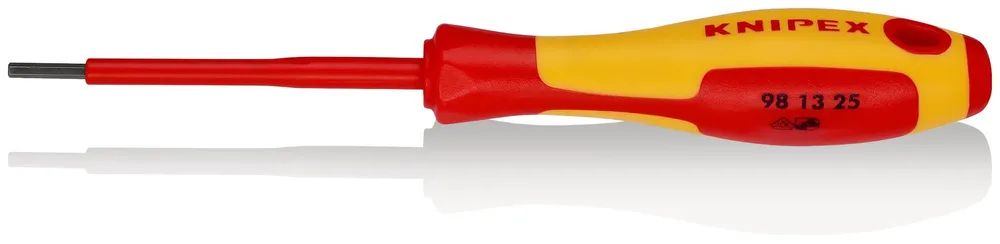 KNIPEX Schraubendreher für Innensechskantschrauben isoliert mit Mehrkomponenten-Hüllen, VDE-geprüft brüniert 177 mm