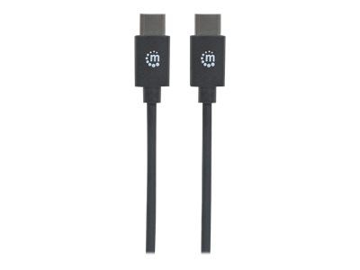 Manhattan USB-C to USB-C Cable, 2m, Male to Male, Black, 480 Mbps (USB 2.0)