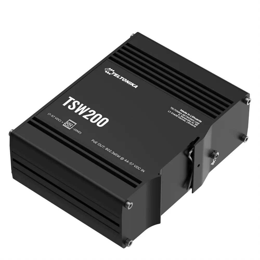 Teltonika TSW200 - Switch - an DIN-Schiene montierbar - PoE+ (240 W)