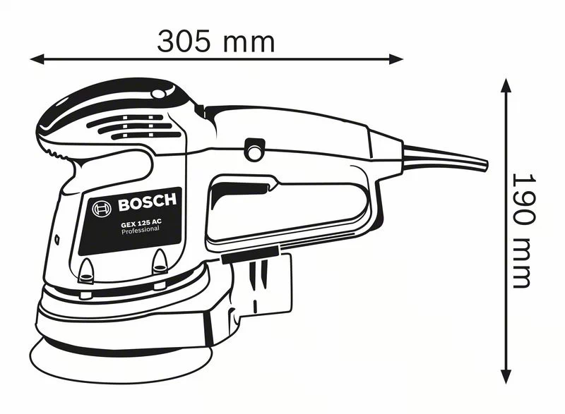 Bosch Professional GEX 125 AC Exzentschleifer Kart