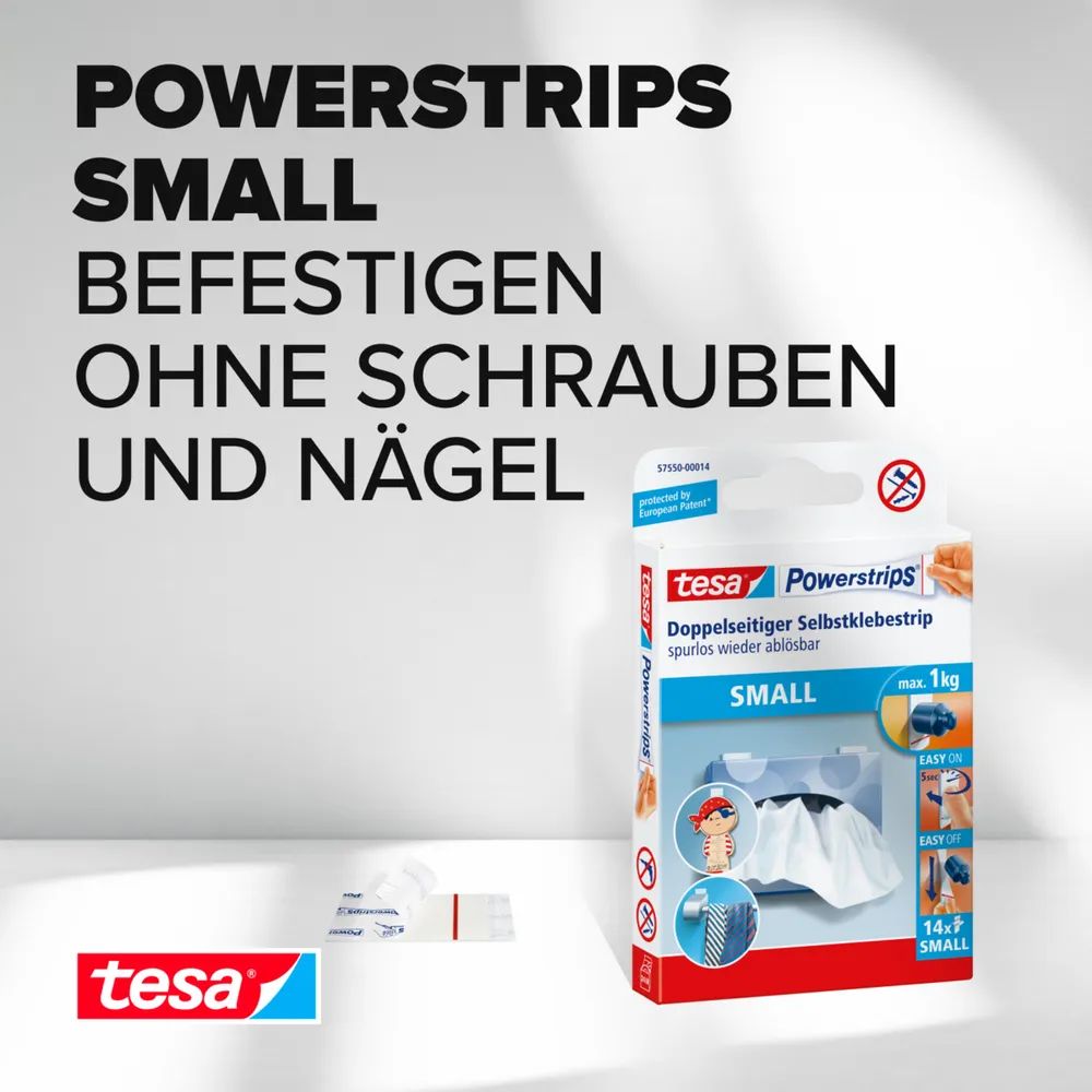 Tesa Powerstrips SMALL - Montagekleber (Packung