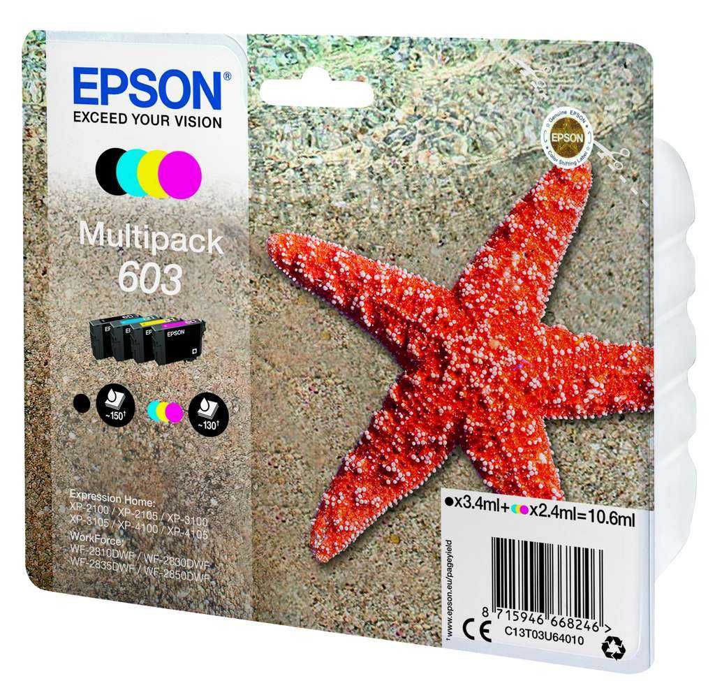 Epson 603 Tinte Seestern Multi, Standard, 4 Farben