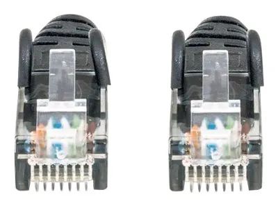 IC Intracom Intellinet Network Patch Cable, Cat6, 3m, Black, CCA, U/UTP, PVC, RJ45, Gold Plated Contacts, Snagless, Booted, Lifetime Warranty, Polybag - Patch-Kabel - RJ-45 (M)