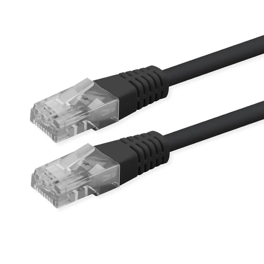 ROLINE Patchkabel Cat.6 (Class E), UTP, PoE, schwarz, 1,5 m