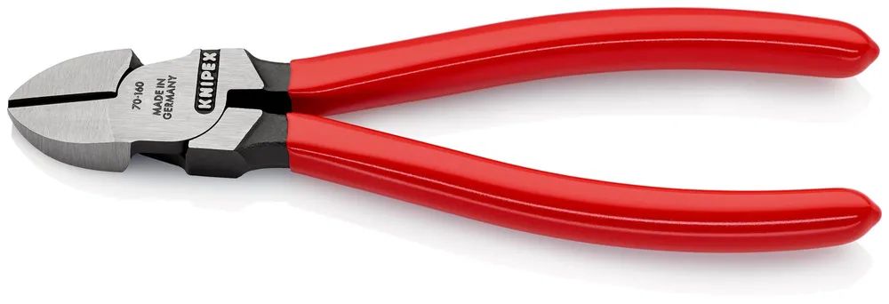 KNIPEX Seitenschneider mit Kunststoff überzogen schwarz atramentiert 160 mm