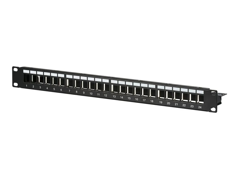 M-CAB EFB-Elektronik - Patch Panel - ohne Keystone - Rack montierbar - Schwarz - 1U - 48.3 cm (19")