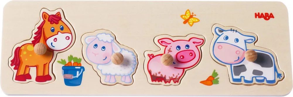 Habermaass GmbH & Co. KG Greifpuzzle Bauernhof-Tierkinder