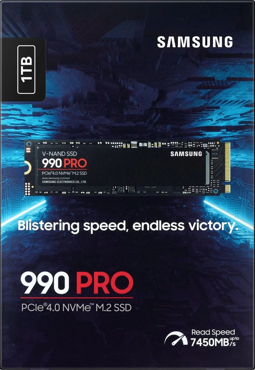 Samsung 990 PRO MZ-V9P1T0BW - SSD - verschlüsselt - 1 TB - intern - M.2 2280 - PCIe 4.0 x4 (NVMe)