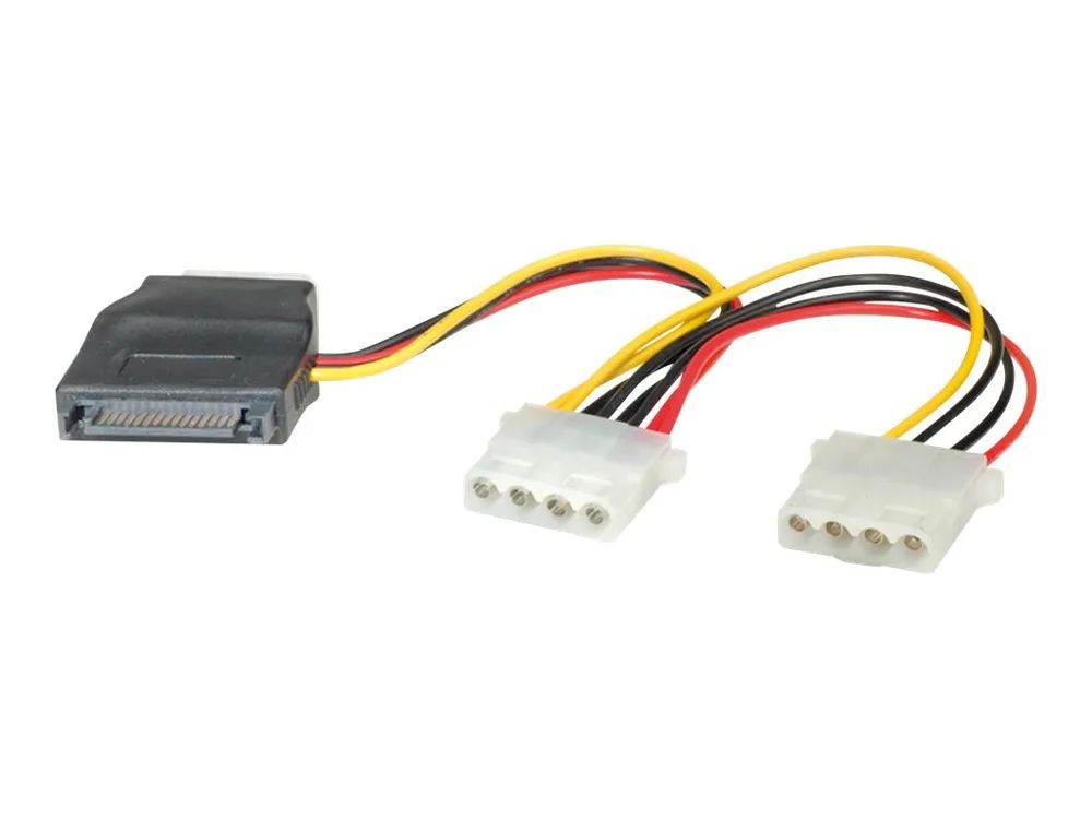 ROLINE Y-Adapterkabel - Netz-Splitter - interne Stromversorgung, 4-polig (W)