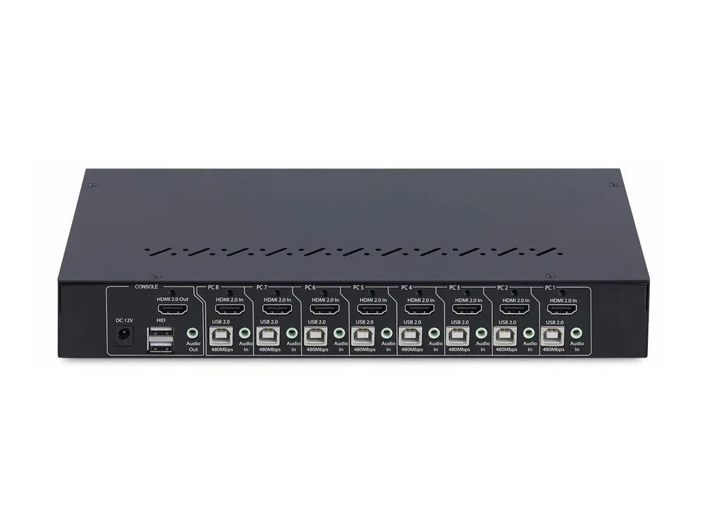 StarTech.com 8-Port HDMI KVM Switch w/1U Rack Mount Kit, 4K 60Hz