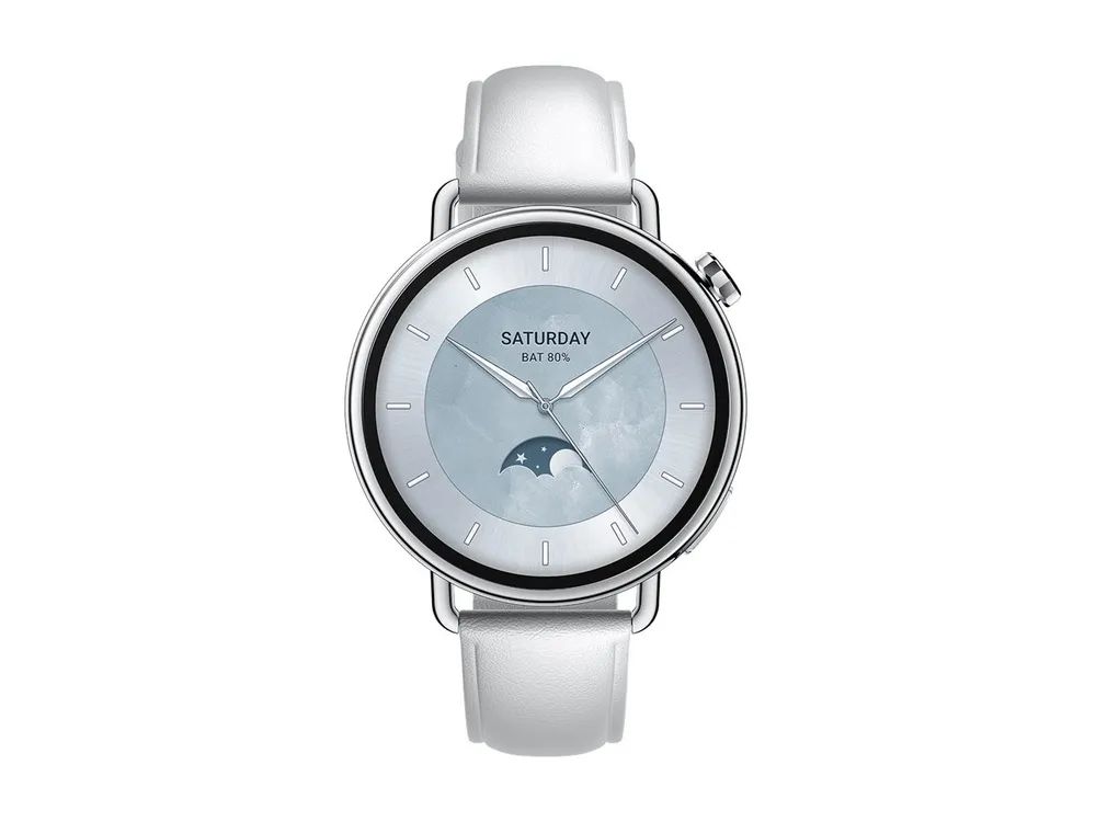 Xiaomi Watch S4 41mm with White Leather Strap