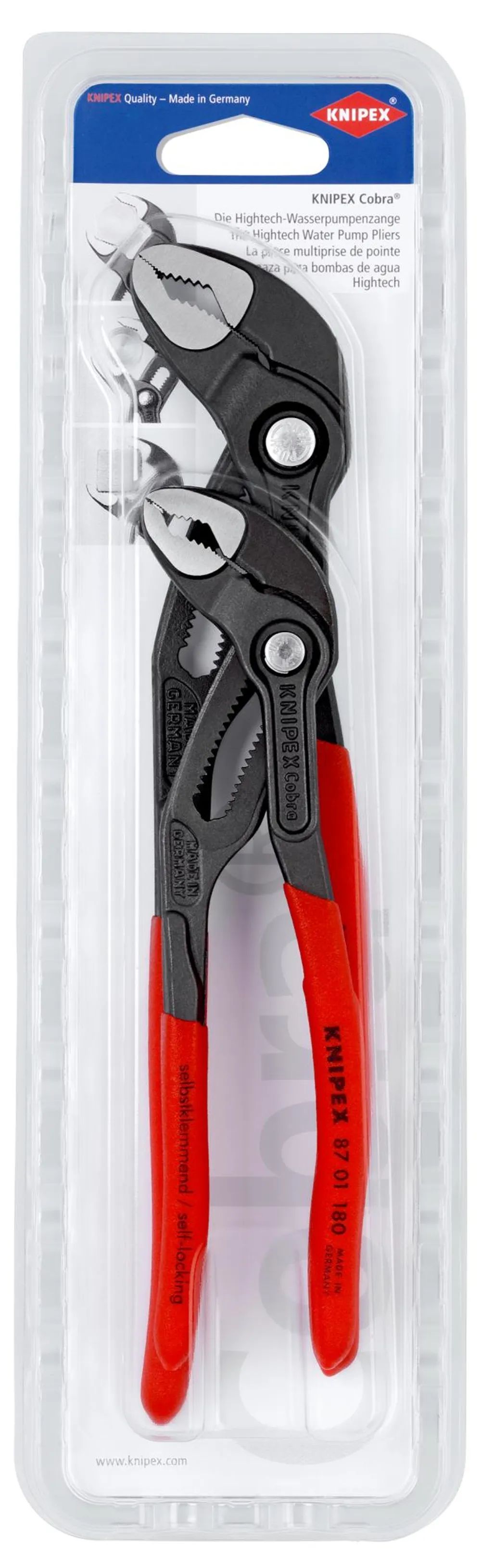 KNIPEX Zangen-Set 1 x 87 01 180, 1 x 87 01 250