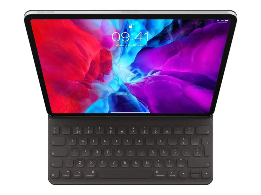 Apple Smart - Tastatur und Foliohülle - Apple Smart connector - QWERTY - GB - für 12.9-inch iPad Pro (3. Generation, 4. Generation, 5. Generation, 6. Generation)