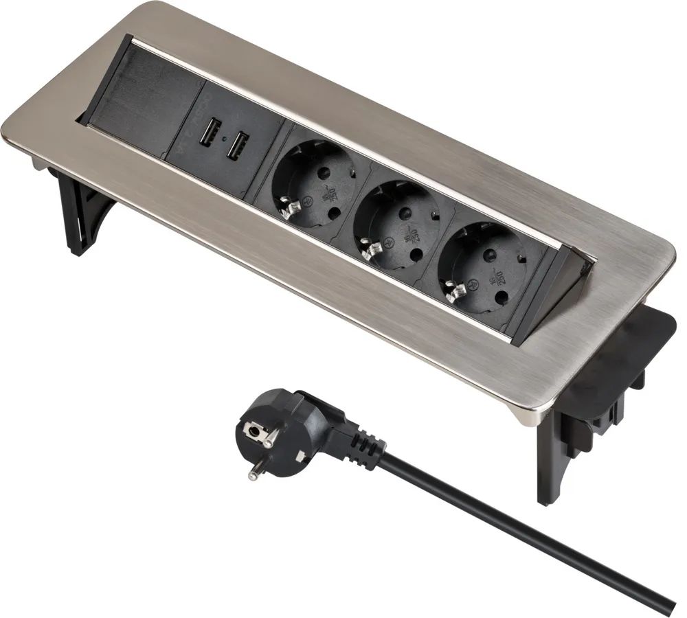 Brennenstuhl Indesk Power 3fach, 2x USB