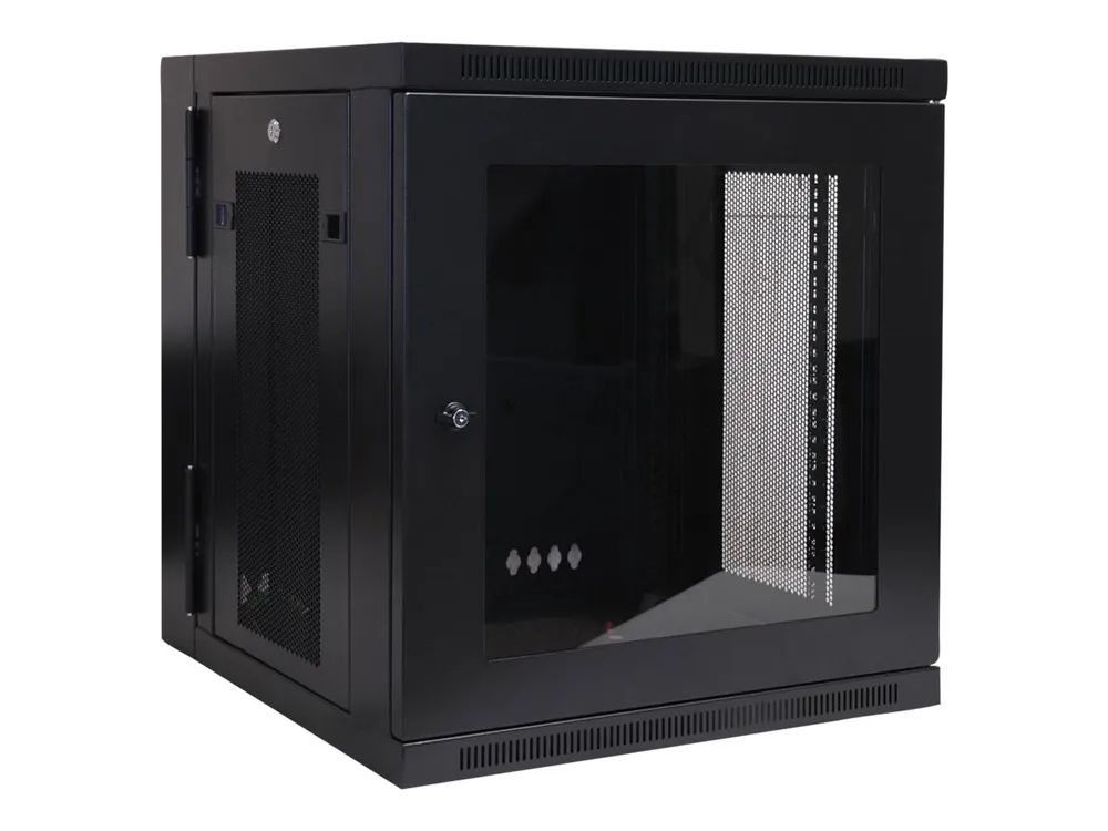 Tripp Eaton Tripp Lite Series 12U Wall Mount Rack Enclosure Server Cabinet Hinged Swinging Acrylic Window - Schrank Netzwerkschrank - geeignet für Wandmontage - Schwarz - 12U - 48.3 cm (19")