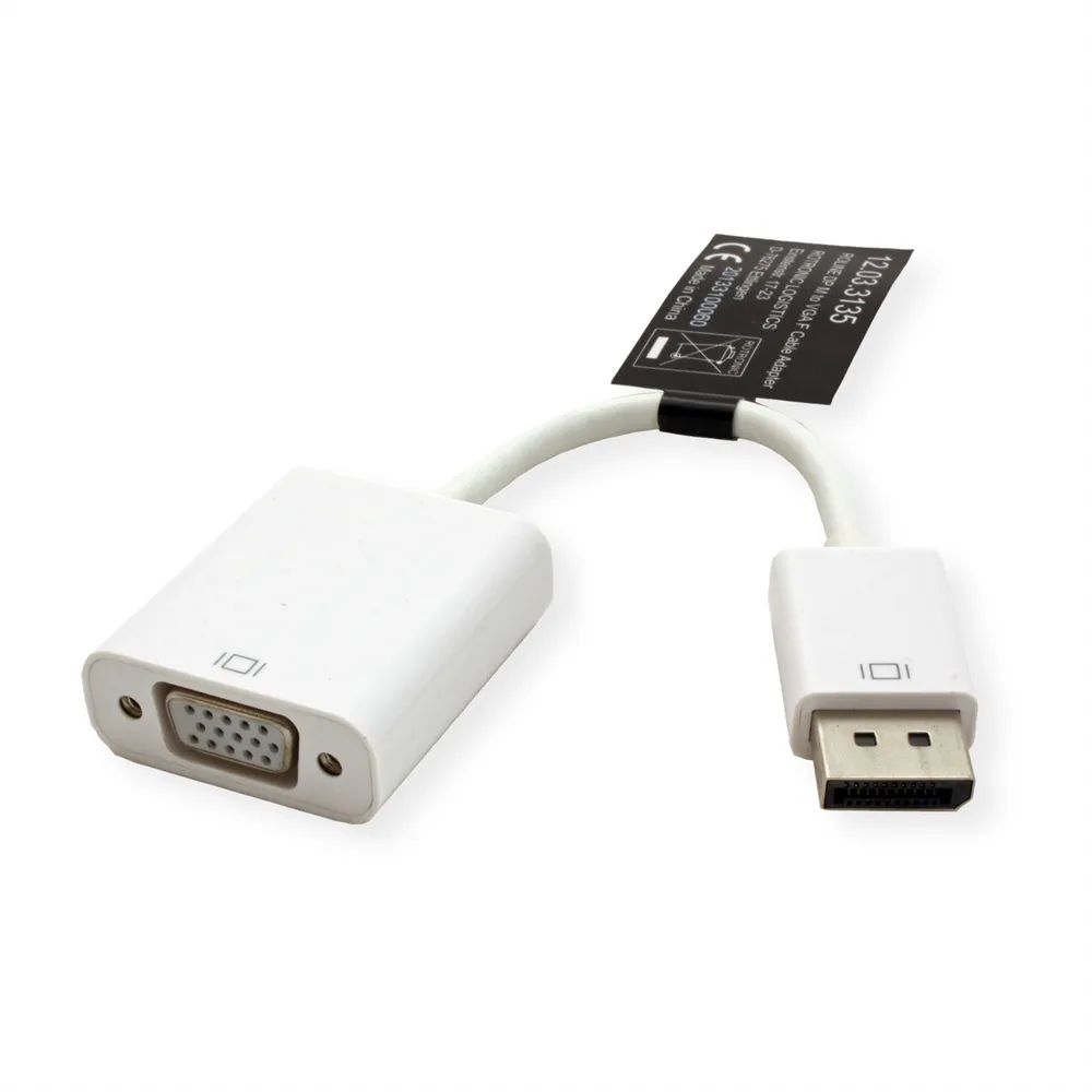 ROLINE DisplayPort-VGA Adapter, DP ST - VGA BU, Aktiv