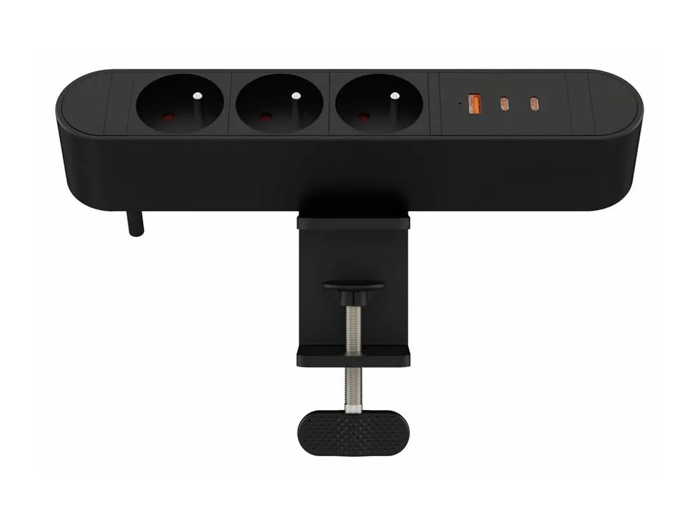 MicroConnect Multi Desktop Power Socket 3 Ways French 1 x USB-A 2 - Digital/Daten