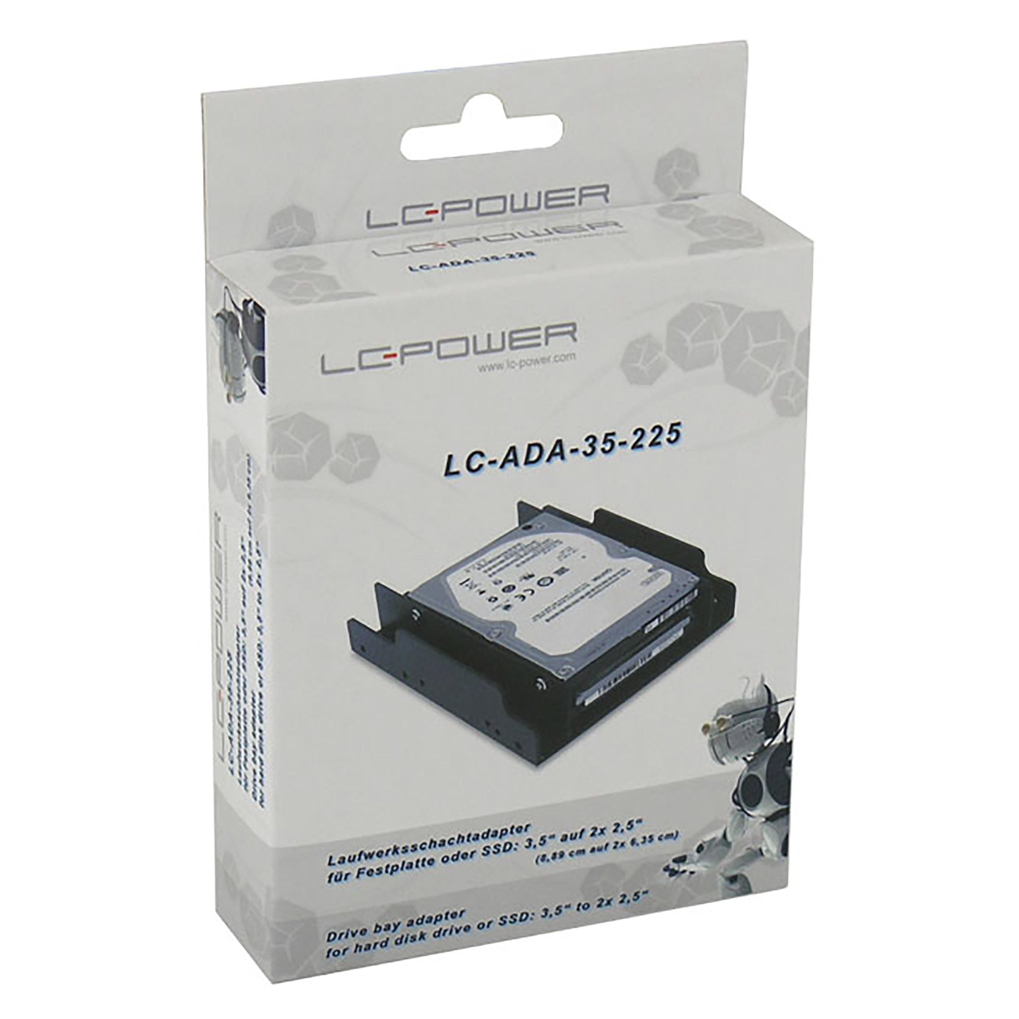 LC-Power LC-ADA-35-225 - Laufwerksschachtadapter - 3,5" auf 2,5" (8.9 cm to 6.4 cm)