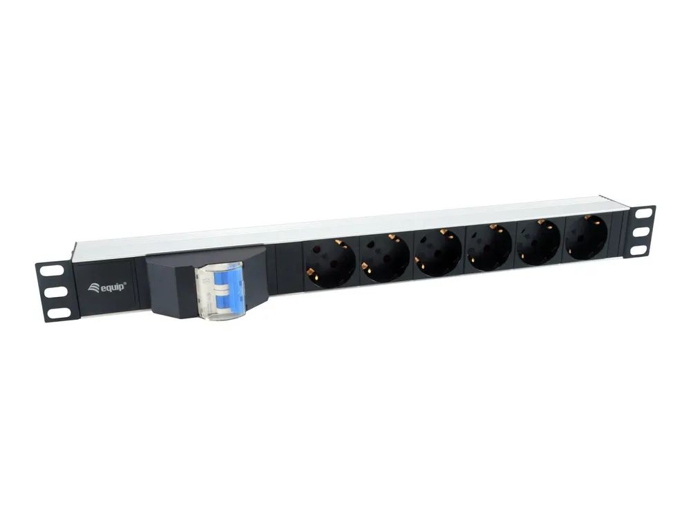 Equip Pro - Stromverteilungseinheit (Rack - einbaufähig) - Wechselstrom 220-240 V - 3500 Watt - Eingabe, Eingang power CEE 7/7 - Ausgangsanschlüsse: 6 (power CEE 7/7)