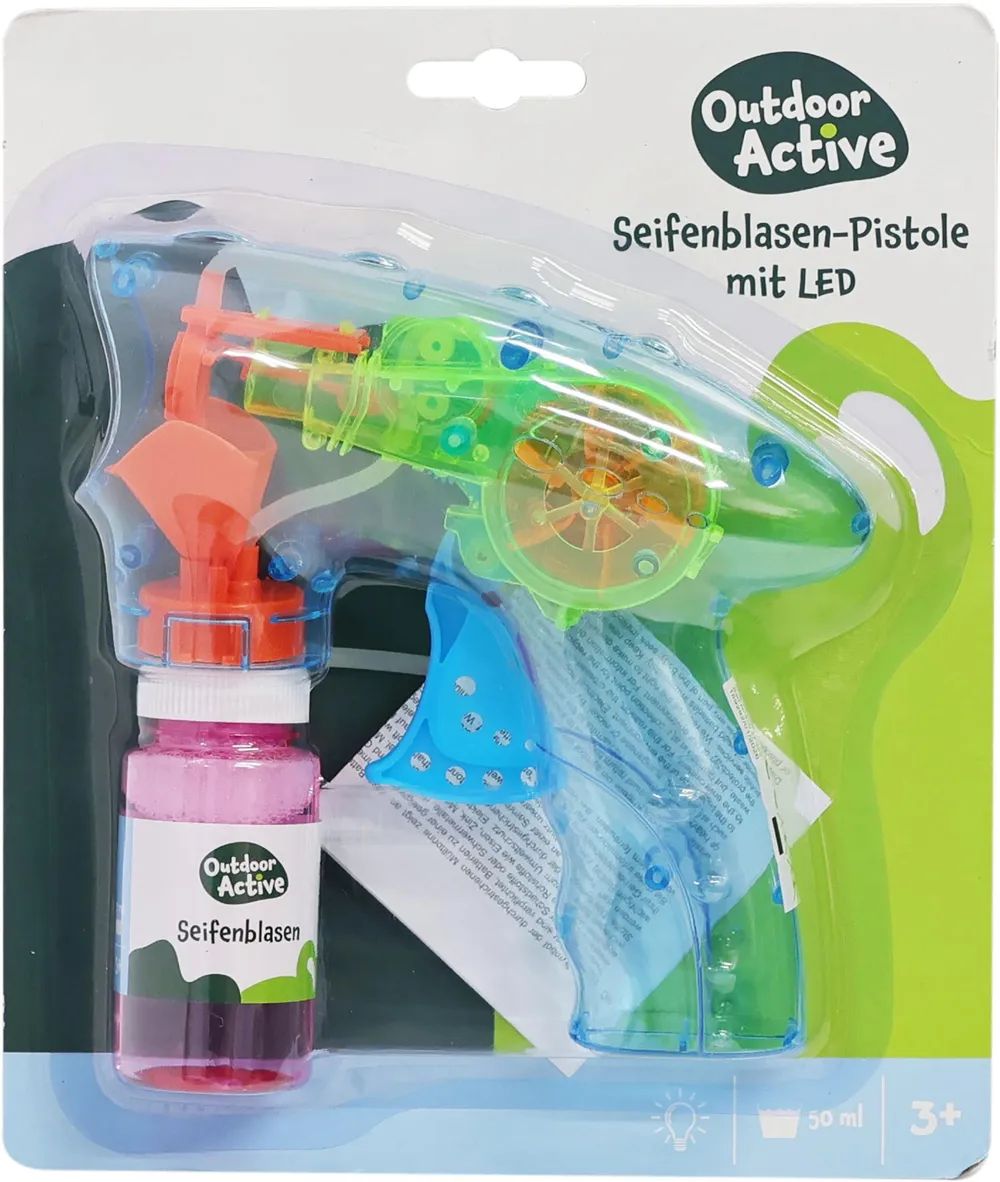 VEDES Großhandel GmbH - Ware OA Seifenblasen-Pistole LED, 50ml