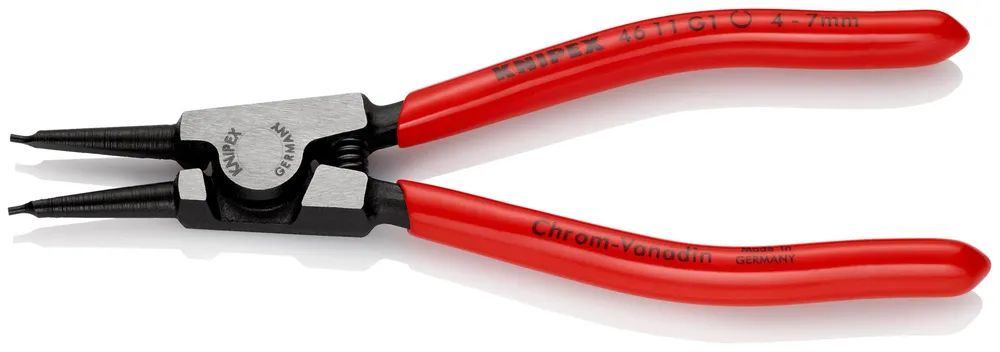 KNIPEX Sicherungsringzange für Greifringe auf Wellen mit Kunststoff überzogen schwarz atramentiert 140 mm