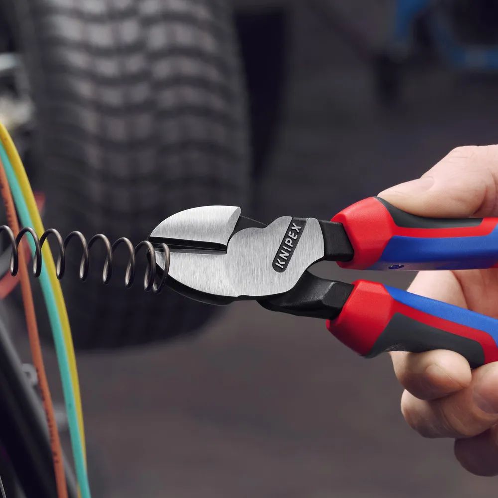 KNIPEX Kraft-Seitenschneider mit Comfort-Griffen schwarz atramentiert 200 mm