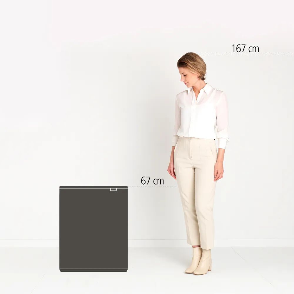 Brabantia Bo Touch Bin, 60L - Soft Grey