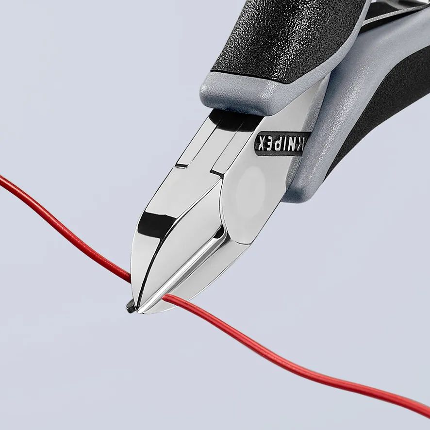 KNIPEX 77 12 115 ESD Elektronik-Seitenschneider ESD mit durchgestecktem Gelenk mit Mehrkomponenten-Hüllen 115 mm