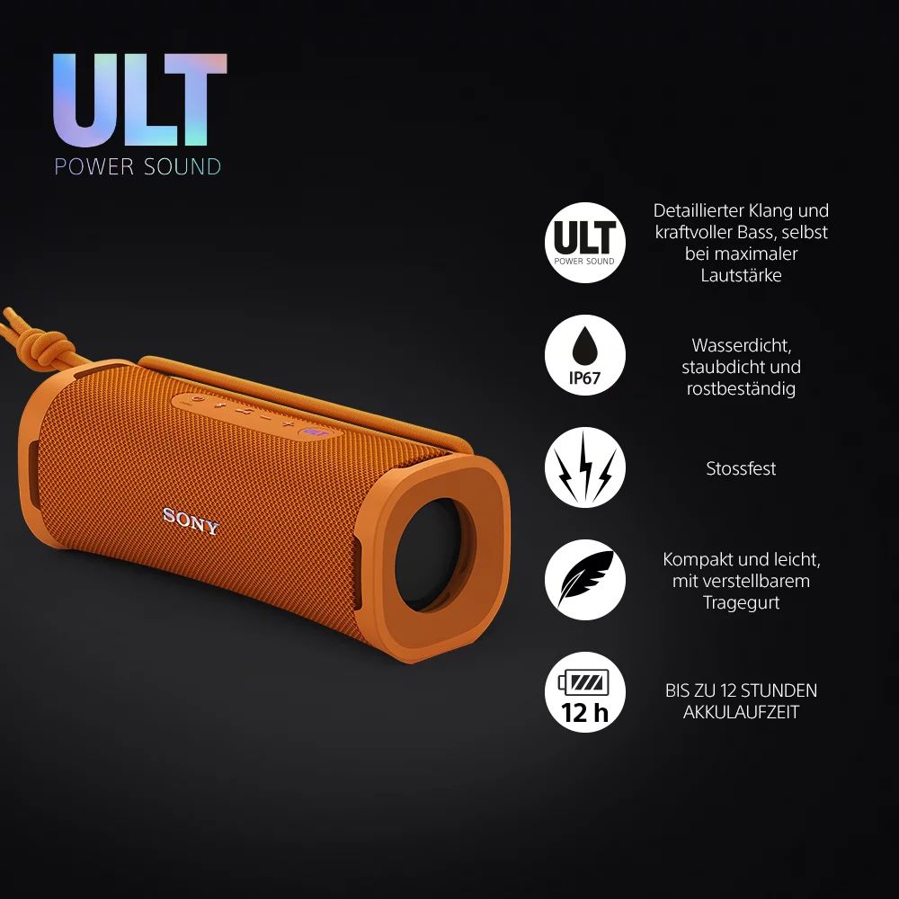 Sony ULT Field 1 - Bluetooth Lautsprecher, orange
