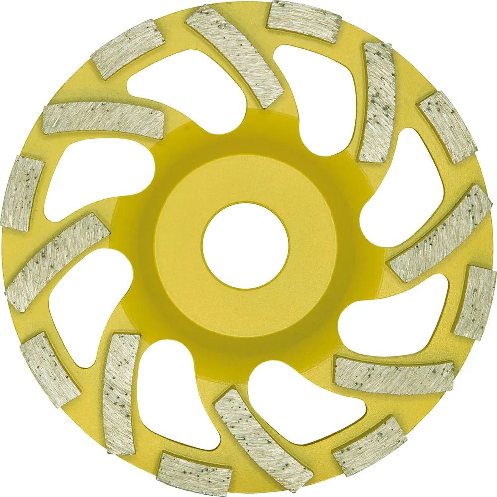 DIEWE Diamant Trockenschleifteller New Fan Cup Gelb 125 x 22 x 22.23 mm