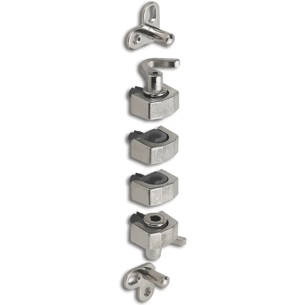 HEKNA Drehstangenschloss Zubehör-Set zum Dübeln ø 6 mm, vernickelt