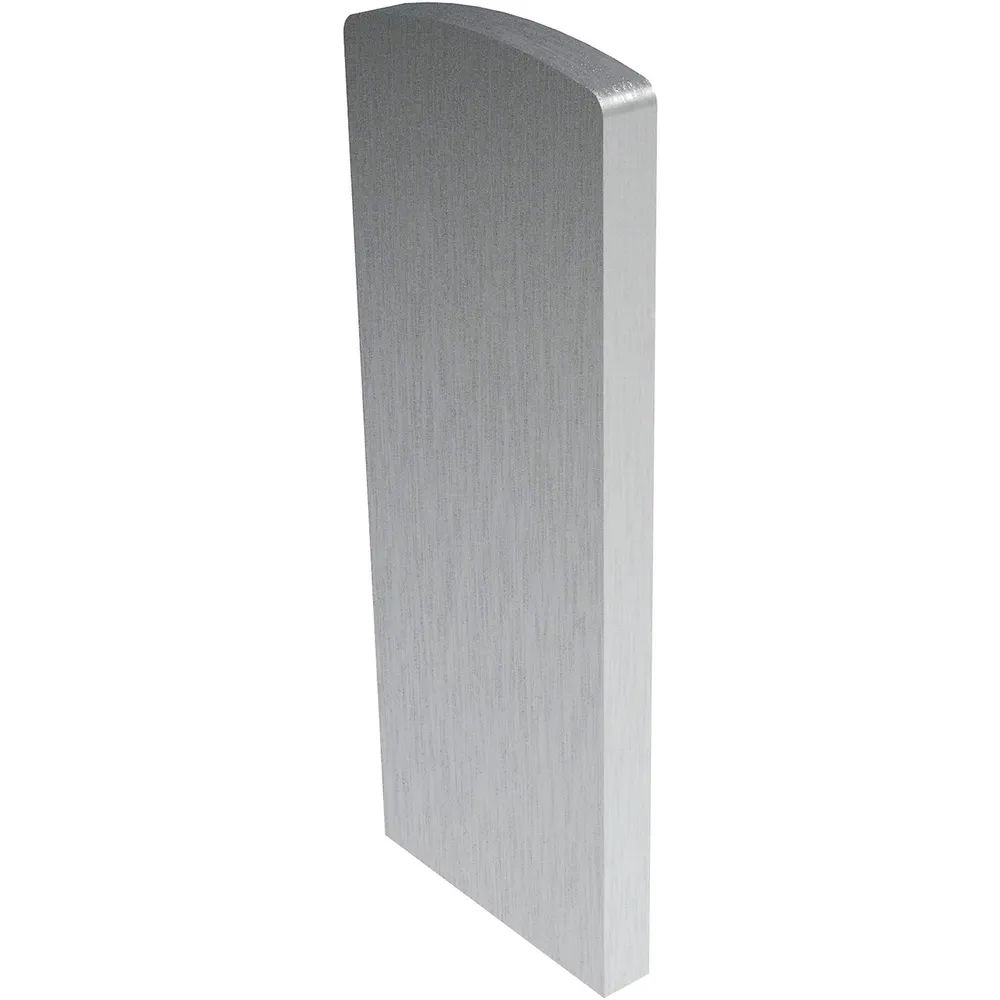 ECONOMY Endkappe für Bodenprofile 0004, Aluminium Edelstahl-Effekt