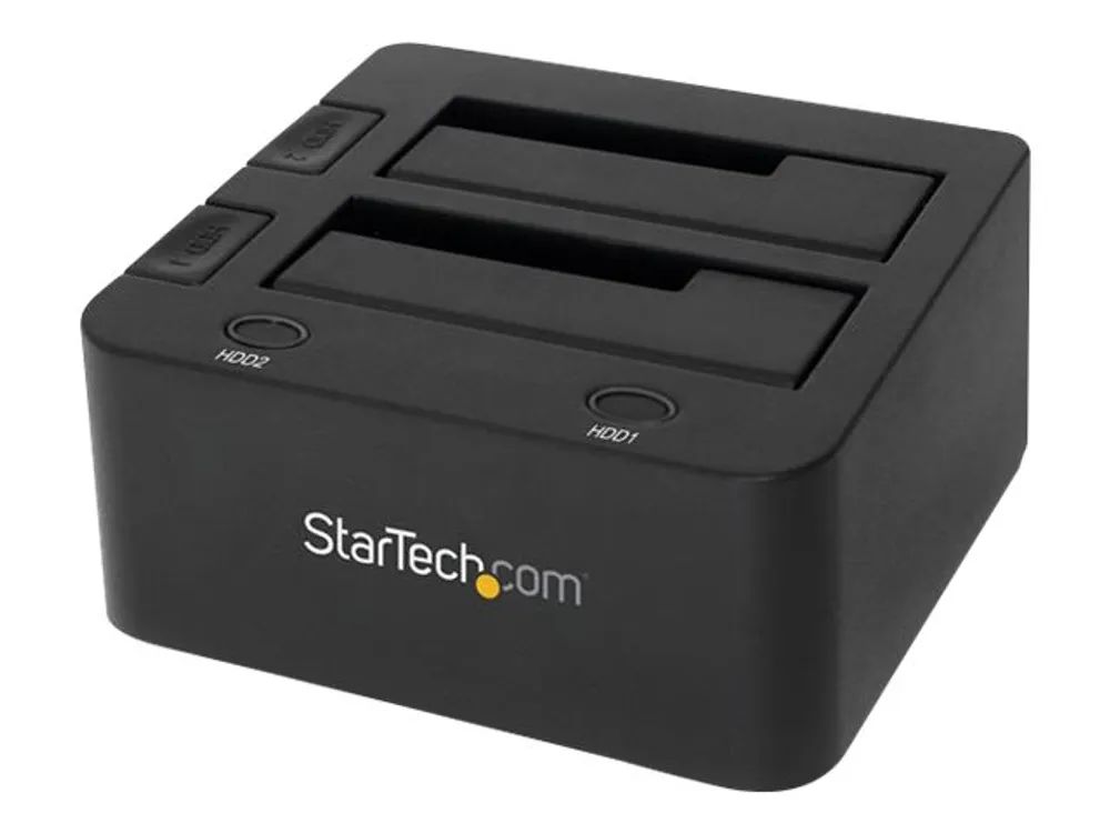 StarTech.com Dual-Bay USB 3.0 to SATA Hard Drive Docking Station, USB Hard Drive Dock, External 2.53.5 SATA IIIIII, SSDHDD Docking Station, Hot-Swap Hard Drive Bay - Top-Loading - Speicher-Controller - 2.5", 3.5" (6.4 cm, 8.9 cm)