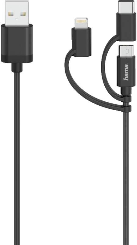 Hama 200617 3in1 Micro-USB-K, 480 Mbit/s, 0,75m