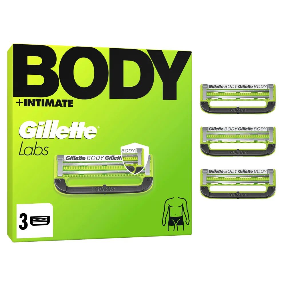 Gillette Labs Body + Intimate Systemklingen 3er RF