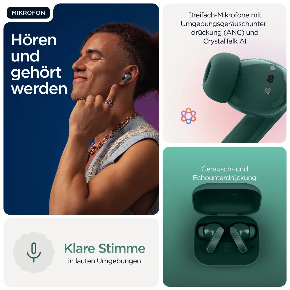 Motorola Moto Buds Bass Pantone, Posy Green