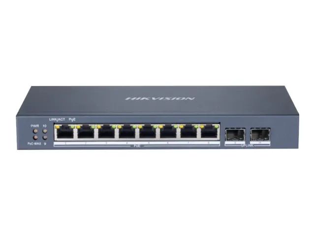 Hikvision DS-3E1510P-EI - Switch - Smart - 8 x 10/100/1000 (PoE+)